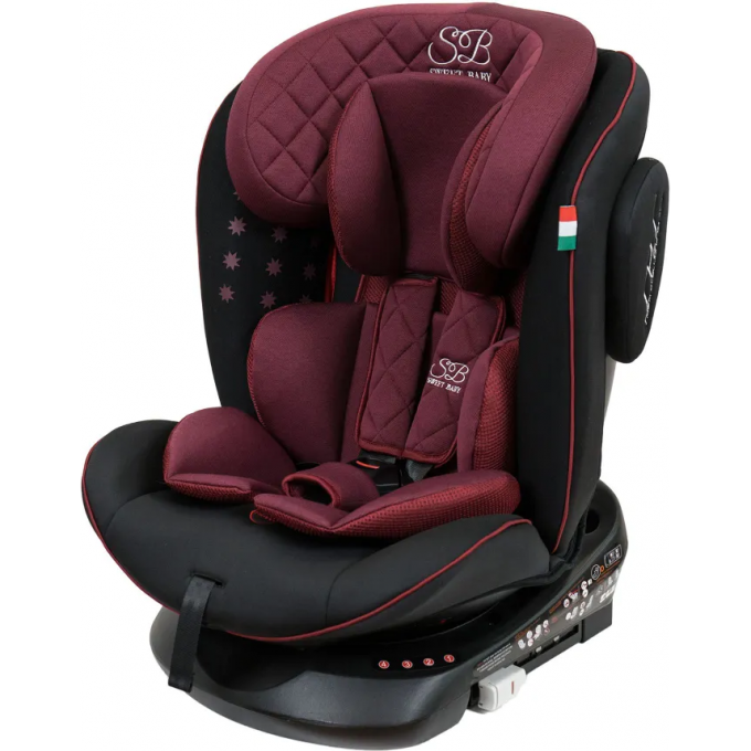 Автокресло группа 0123 (0-36) SWEET BABY FORTUNA 360 SPS ISOFIX Wine/Black 427028
