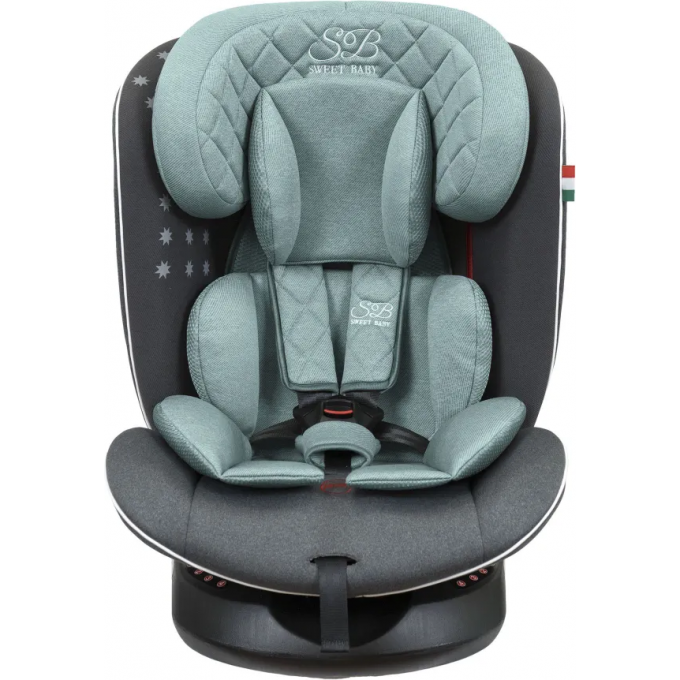 Автокресло поворотное группа 0123 (0-36) SWEET BABY RANGER 360 ISOFIX Black/Green 426724