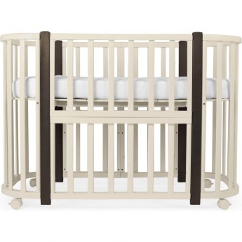 Детская кровать-трансформер SWEET BABY PALERMO Avorio/Wenge (слоновая кость/венге) 5 в 1 с маятником