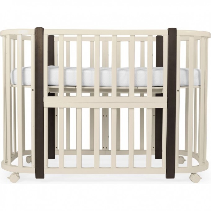 Детская кровать-трансформер SWEET BABY PALERMO Avorio/Wenge (слоновая кость/венге) 5 в 1 с маятником 426800