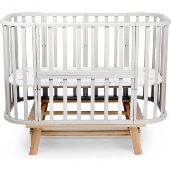 Детская кроватка SWEET BABY BAROCCO NEW с маятником Серый/Белый Детская кроватка SWEET BABY BAROCCO NEW с маятником Серый/Белый