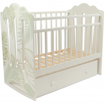 Детская кроватка SWEET BABY CRISTALLINA Avorio (слоновая кость) колесо-качалка с ящиком Детская кроватка SWEET BABY CRISTALLINA Avorio (слоновая кость) колесо-качалка с ящиком