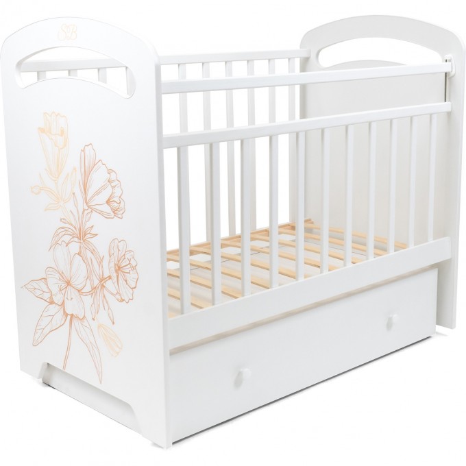 Детская кроватка SWEET BABY ROSA Bianco (белый) маятник с ящиком 426699