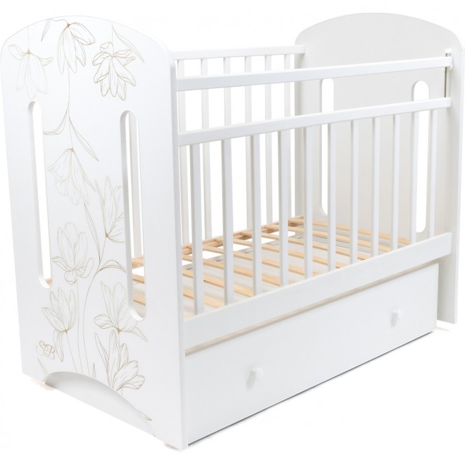 Детская кроватка SWEET BABY SOFIA Bianco (белый) маятник с ящиком 426684