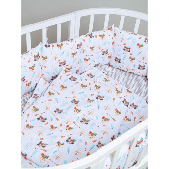 Комплект постельного белья SWEET BABY ДРУЖНЫЕ ИНДЕЙЦЫ 4 предмета