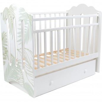 Кровать детская SWEET BABY CRISTALLINA маятник с ящиком Bianco Кровать детская SWEET BABY CRISTALLINA маятник с ящиком Bianco