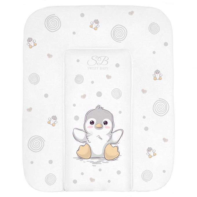 Пеленальный матрасик 58х71 см SWEET BABY PINGUINO Grigio (пингвин серый) 426915