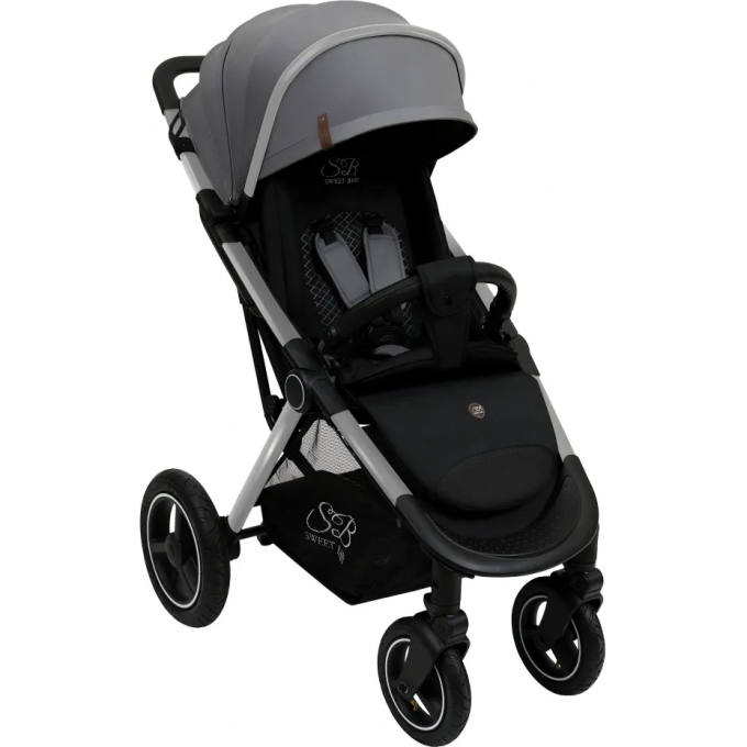Прогулочная коляска SWEET BABY SUBURBAN COMPATTO Silver Black (Air) 426792
